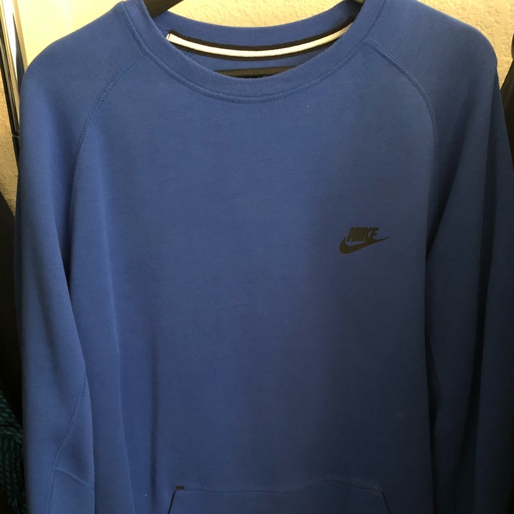 Nike Tech Fleece Crewneck Sweater (Blue)